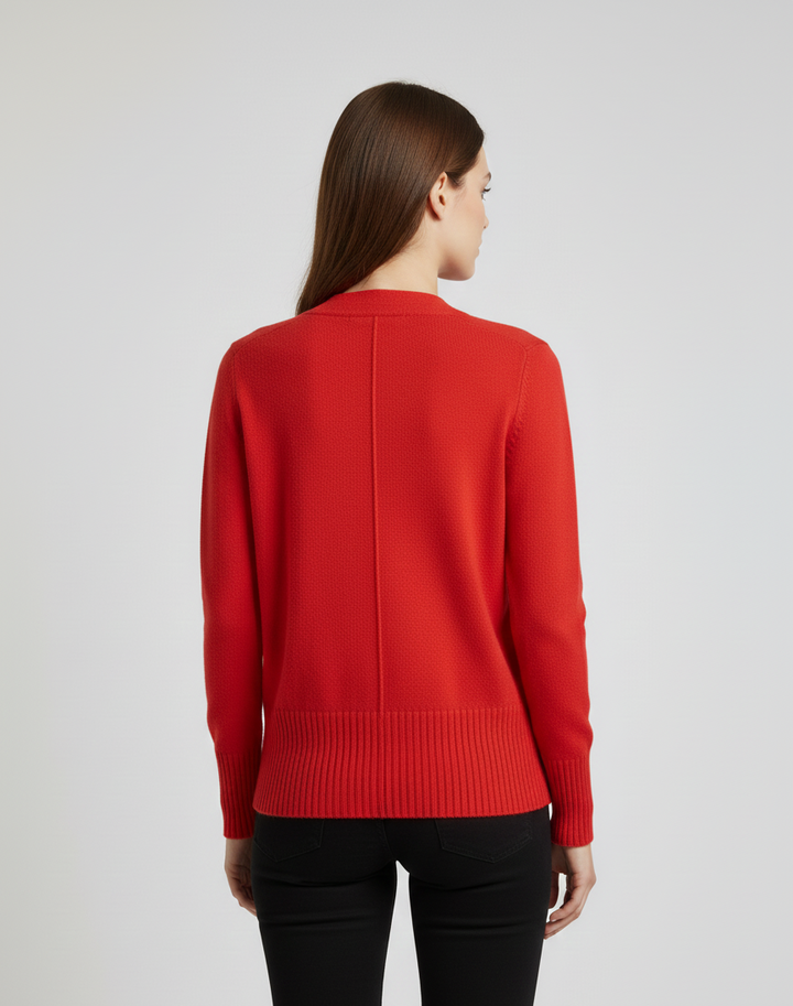 Women's V-Neck Button-Front Knit Cardigan